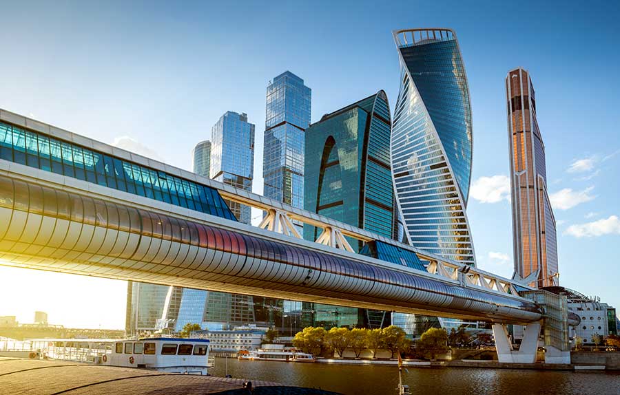 City skyline with buildings and skyscrapers